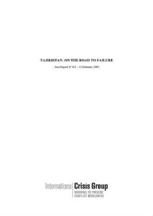 Tajikistan : on the road to failure