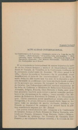 Actualidad internacional