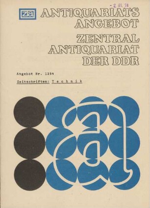Nr. 1354: Zeitschriften: Technik
