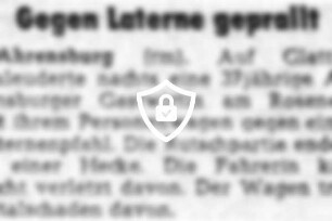 Gegen Laterne geprallt