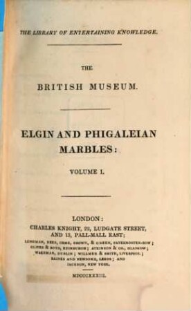 The British Museum: Elgin and Phigaleian marbles, 1