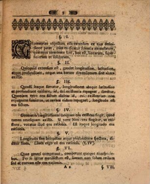 Dissertatio Philosophica De Entibvs Rationis In Geometria