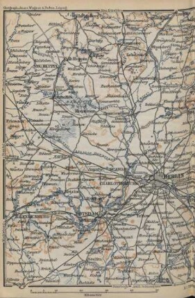 Karte: Karte der weiteren Umgebung von Berlin (1:750 000)