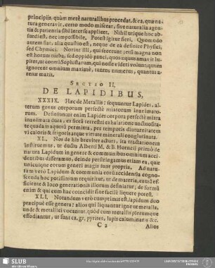 Sectio II. De Lapidibus