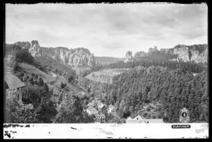 Blick auf Rathen mit Talwächter