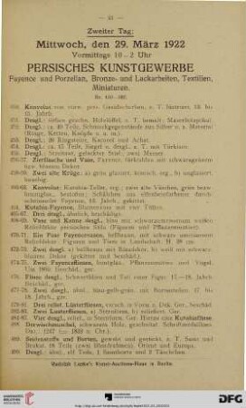 Persisches Kunstgewerbe (Nr. 450-592)