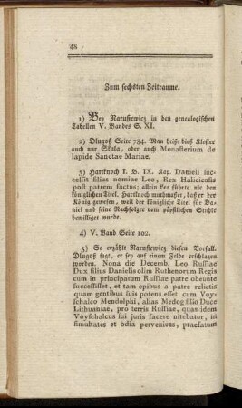 Zum sechsten Zeitraume.