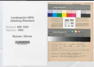 Entnazifizierung Werner Boonen, geb. 02.10.1911 (Kraftfahrer)