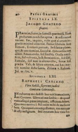 Epistola LXI. - LXX.