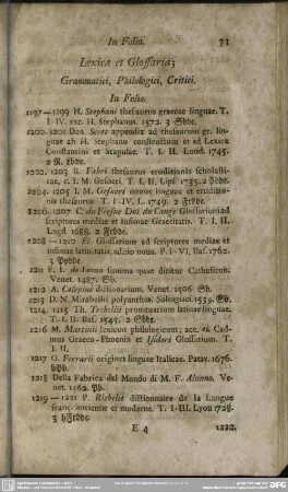 Lexica et Glossaria; Grammatici, Philologici, Critici