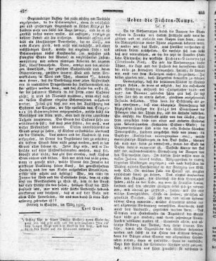 Ueber die Fichten-Raupe.