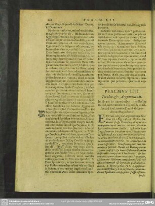 Psalmus LIII