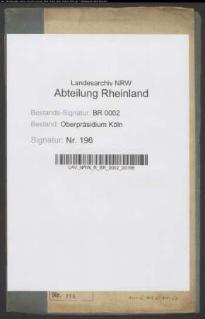 Gesuch der Fürsten von Löwenstein-Wertheim wegen Restitution von Domänen
