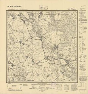 2155 (alte Nr.: 772) Gülzow, Topographische Karte 1:25000 (4cm - Karte)