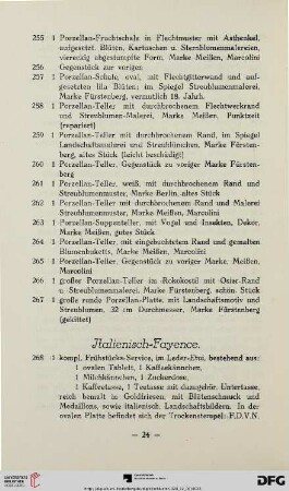 Italienisch-Fayence (Nr.268-272)