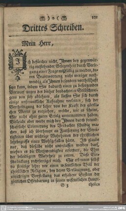 Drittes Schreiben