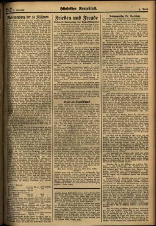 Zweite Ausgabe vom Freitag, den 31. Juli 1936.