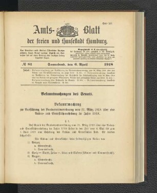 No. 81, 6. April 1918