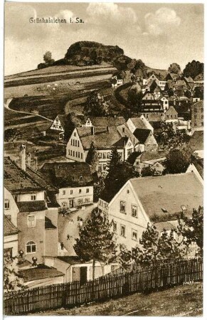 Grünhainichen. Blick auf Grünhainichen