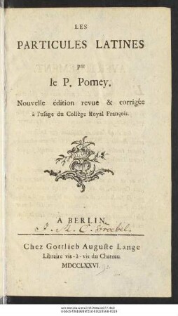 Les Particules Latines