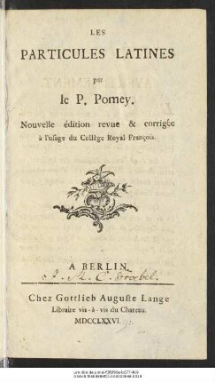 Les Particules Latines