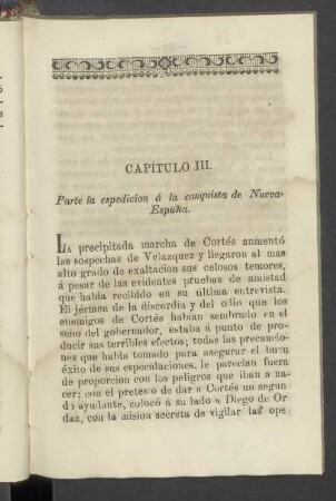 Capitulo III. Parte la espedicion á la conquista de Nueva-España