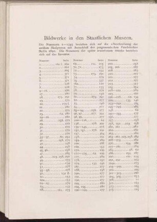 Bildwerke in den Staatlichen Museen.
