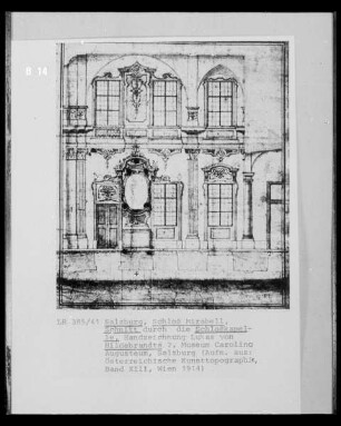 Längsschnitt durch die Schlosskapelle