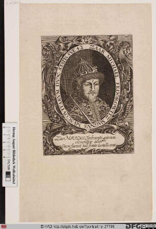 Bildnis Michail Feodorowitsch Romanow, Zar von Russland (reg. 1613-45)