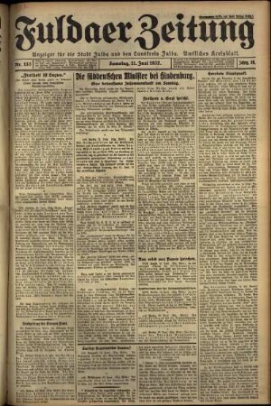 Ausgabe vom Samstag, den 11. Juni 1932.