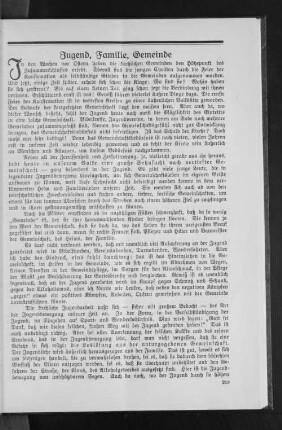Jugend, Familie, Gemeinde