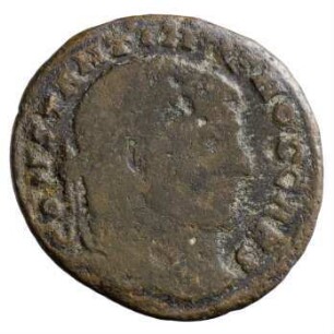 Münze, Follis, Aes 2, Herbst 307 n. Chr.