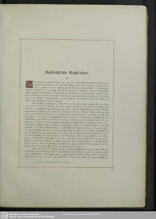 Geschichtliche Nachrichten