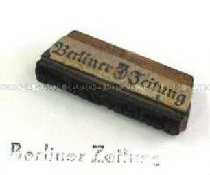 Handstempel "Berliner Zeitung"