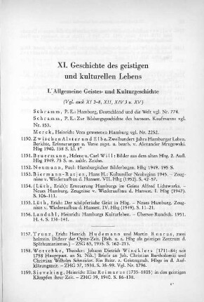 I. Allgemeine Geistes- und Kulturgeschichte