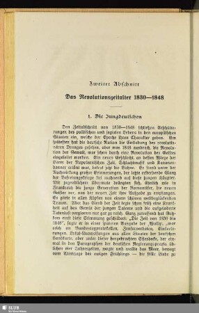 Zweiter Abschnitt: Das Revolutionszeitalter 1830–1848