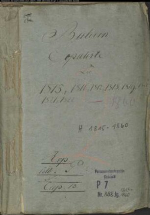Kirchenbuchduplikat der katholischen Gemeinde Buldern (H 1815-1860). (Gemeinde: Buldern, katholische Gemeinde)