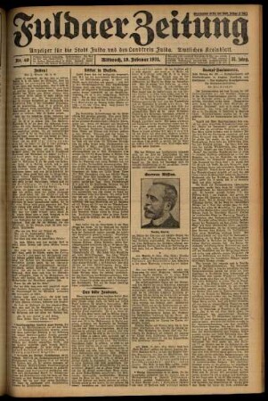 Erste Ausgabe vom Mittwoch, den 18. Februar 1931.