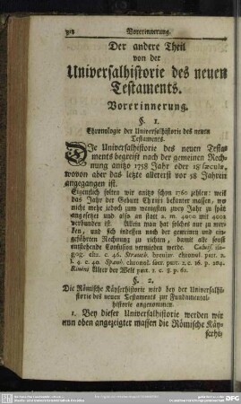 Der andere Theil von der Universalhistorie des neuen Testaments