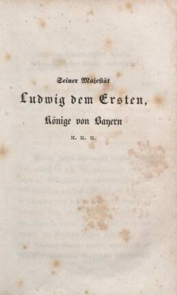 Seiner Majestät Ludwig dem Ersten, Könige von Bayern