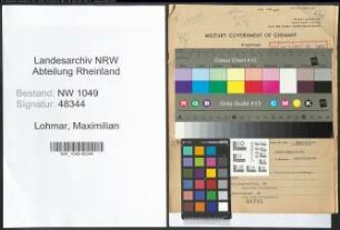 Entnazifizierung Maximilian Lohmar , geb. 10.05.1906 (Arzt)