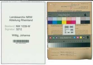 Entnazifizierung Johanna Wittig , geb. 25.03.1901 (Angestellte)