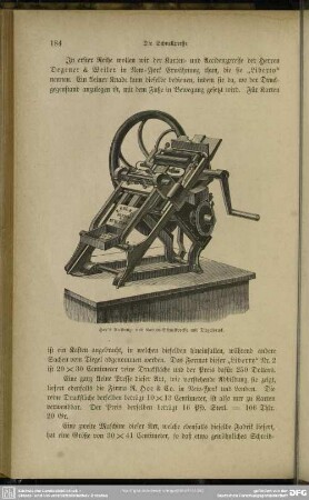 Hoe's Accidenz- und Karten-Schnellpresse mit Tiegeldruck