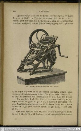 Hoe's Accidenz- und Karten-Schnellpresse mit Tiegeldruck