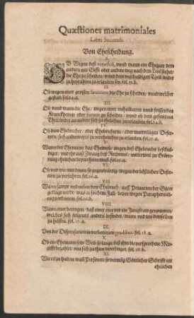 Quaestiones matrimoniales Libri Secundi.