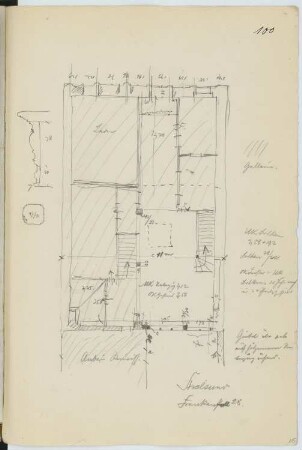 Wohnhaus Frankenstraße, Stralsund: Grundrisse, Details (aus: Skizzen- und Fotoalbum 17)
