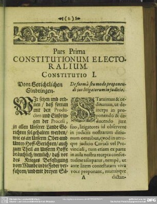 Pars Prima Constitutionum Electoralium