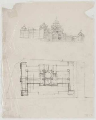 Thiersch, Friedrich von; Leipzig (Sachsen); Reichsgericht - Perspektive, Grundriss