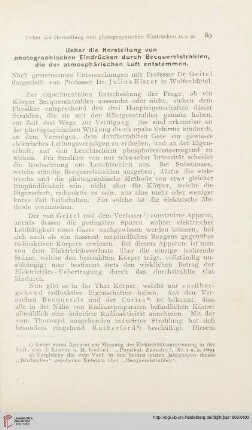16: Ueber die Herstellung von photographischen Eindrücken durch Becquerelstrahlen, die der atmosphärischen Luft entstammen