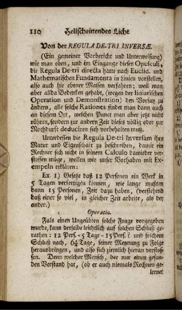 Von der Regula Detri inversa